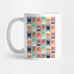 Cat Land Cute cats with flower crowns Mug